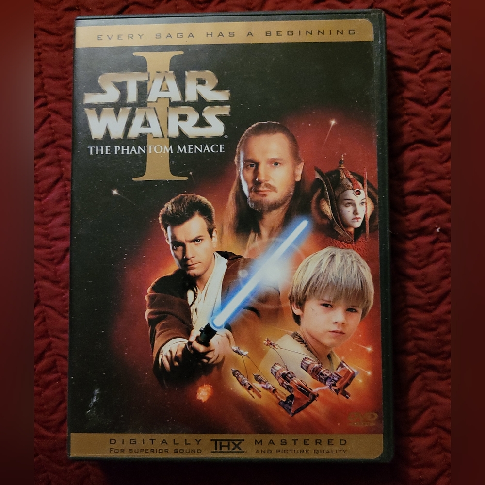 DVD Movie Star Wars Phantom Menace starring Liam Neeson.